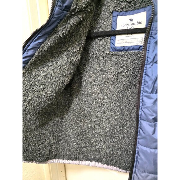 Abercrombie Kids Blue Gradient Puffer Jacket With Hood Size 7/8 - Picture 9 of 12